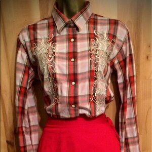 Womens Wrap Skirt (12) & Western Shirt (L)